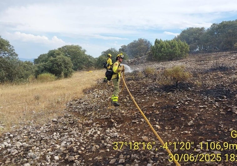 Estabilizado el incendio de Montefrío