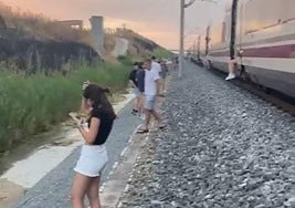 Pasajeros parados en mitad de la vía en el AVE Madrid-Málaga