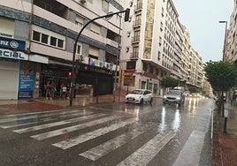 Tormenta en el centro de la capital.