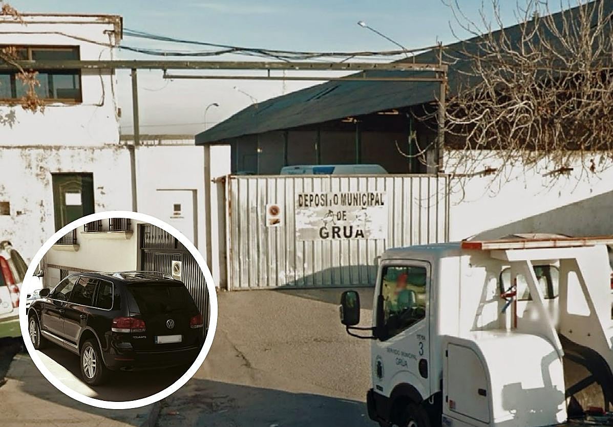 La «surrealista» situación en el depósito de la grúa.