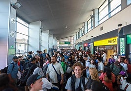 Situación en Andaluces a primera hora de la tarde.