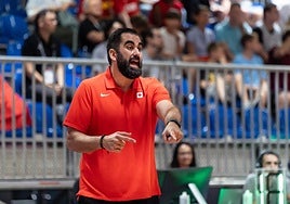Ramón Díaz, durante un partido de la Copa del Mundo.