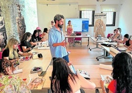 Moisés Nieto durante uno de los talleres.