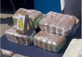 Cinco detenidos en Huércal de Almería al introducir 15.300 kilos de hachís ocultos entre sandías y batatas