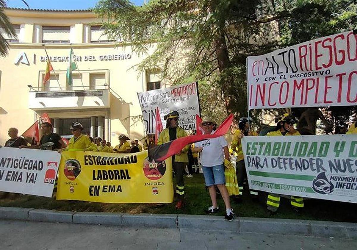 Imagen de la concentración de ayer.