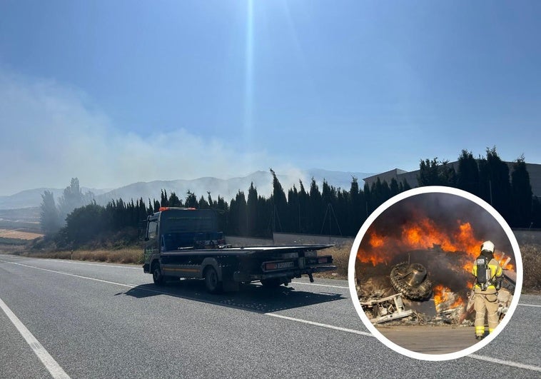 «Escuchamos una explosión; vimos las llamas y una gran columna de humo negro»