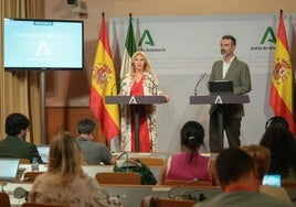 Los consejeros Carolina España y Ramón Fernández-Pacheco, tras el Consejo de Gobierno de este miércoles.