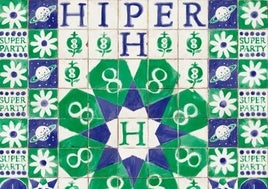 Cartel de Hiper H, la fiesta de Los Planetas.