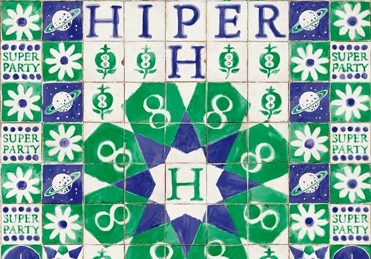 Cartel de Hiper H, la fiesta de Los Planetas.