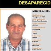 Datos del hombre de 60 años desaparecido en Huétor Tájar