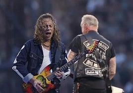 El grupo Metallica en uno de sus conciertos.