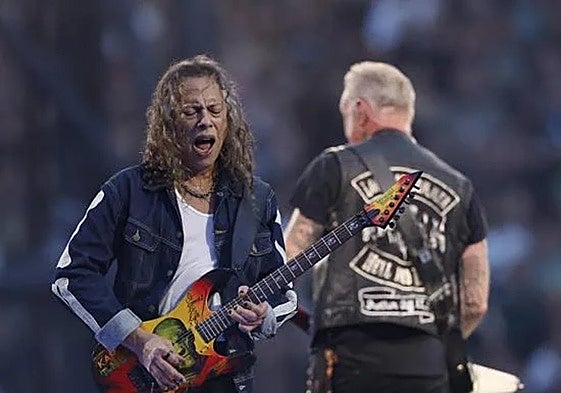 El grupo Metallica en uno de sus conciertos.