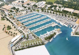 Recreación del futuro puerto de Motril
