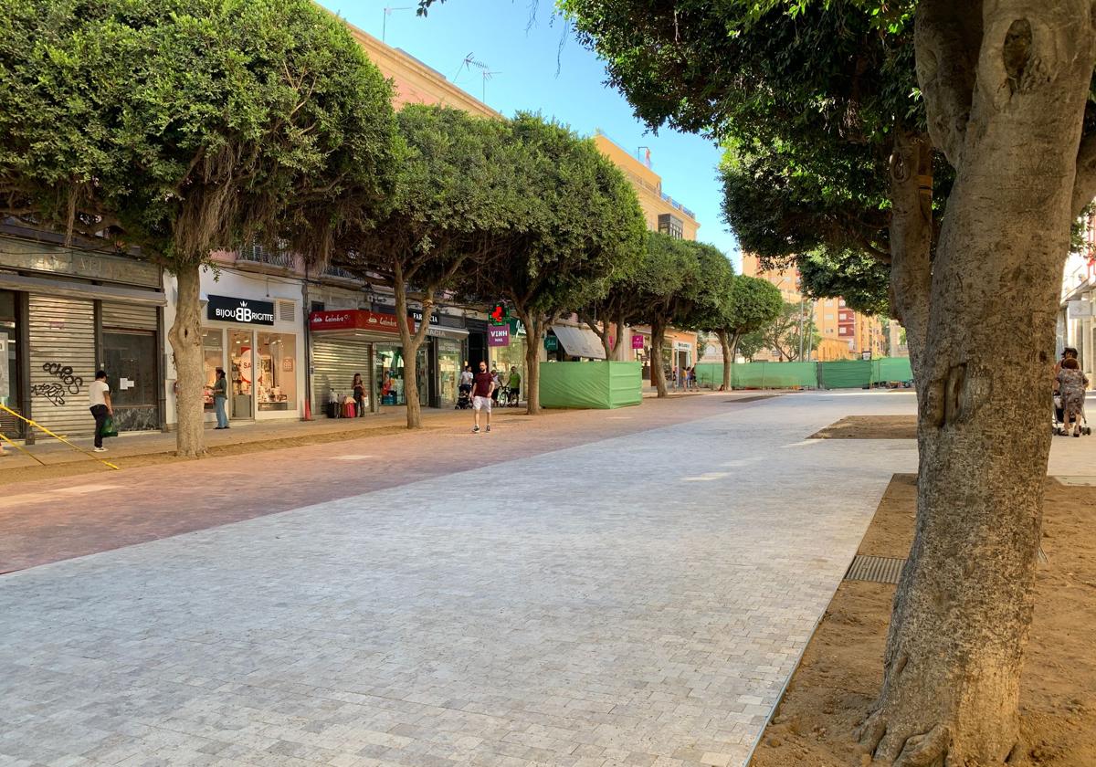 Luz al final de la obra: Almería recupera ya un primer tramo parcial del Paseo