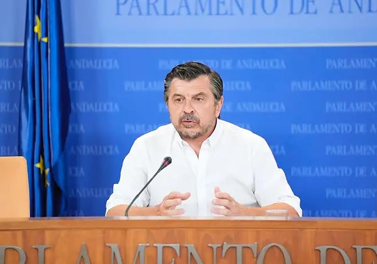 El portavoz del PP-A en el Parlamento andaluz, Toni Martín, este miércoles