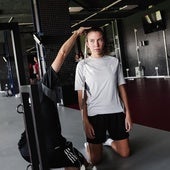 Blanca Muñoz, nuevo fichaje del Femenino, en las pruebas.