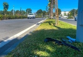 Lugar del accidente mortal en Motril.