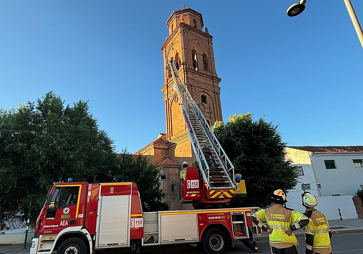 Actuación en la iglesia de Cogollos de Guadix.