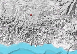 Epicentro del terremoto en Jayena.