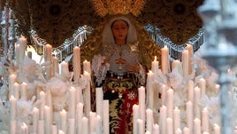 La Virgen de la Misericordia en su paso de palio este Viernes Santo