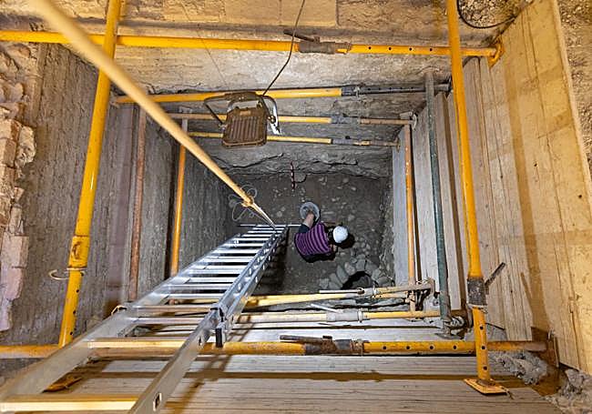 El espacio de unos siete metros cuadrados donde se han hallado los restos.