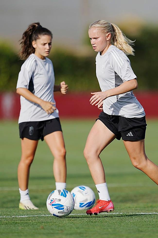La noruega Laupstad, durante la sesión del Femenino.