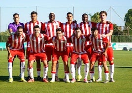 Once inicial de la UD Almería contra el Málaga en el amistoso