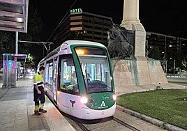 El tranvía en una prueba.