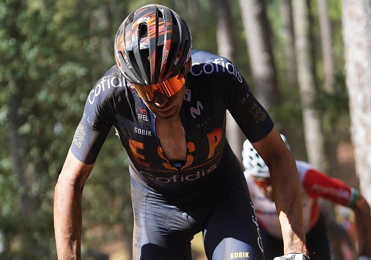 David Valero, en plena competición.