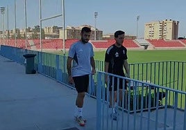 José Arnaiz, junto al readaptador Manu Dimas en la sesión de este lunes.