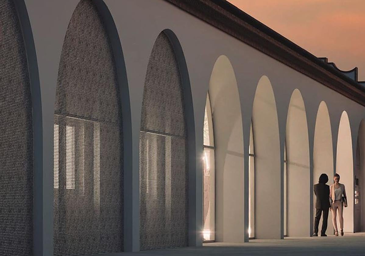 Celosías del exterior de la nave de Automovilismo.