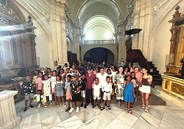Recepción a menores saharauis en el antiguo Hospital de San Juan de Dios de Jaén.