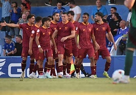 Celebración del gol.