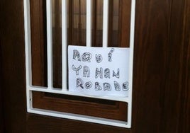 Un vecino de una localidad española avisa de que su casa ya ha sido saqueada.