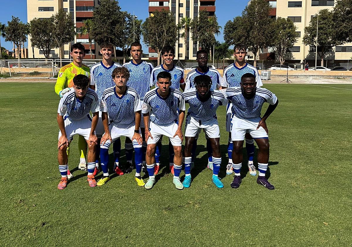 Alineación titular del Recreativo en Almería.