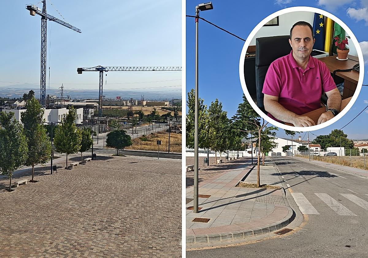 Las dos calles en cuestión y el regidor de Pulianas.