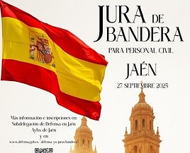 Cartel con el anuncio de la jura de bandera civil.