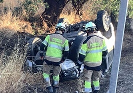 Un herido tras volcar con su vehículo en Jerez del Marquesado