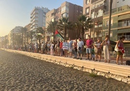 Cadena humana por Palestina.