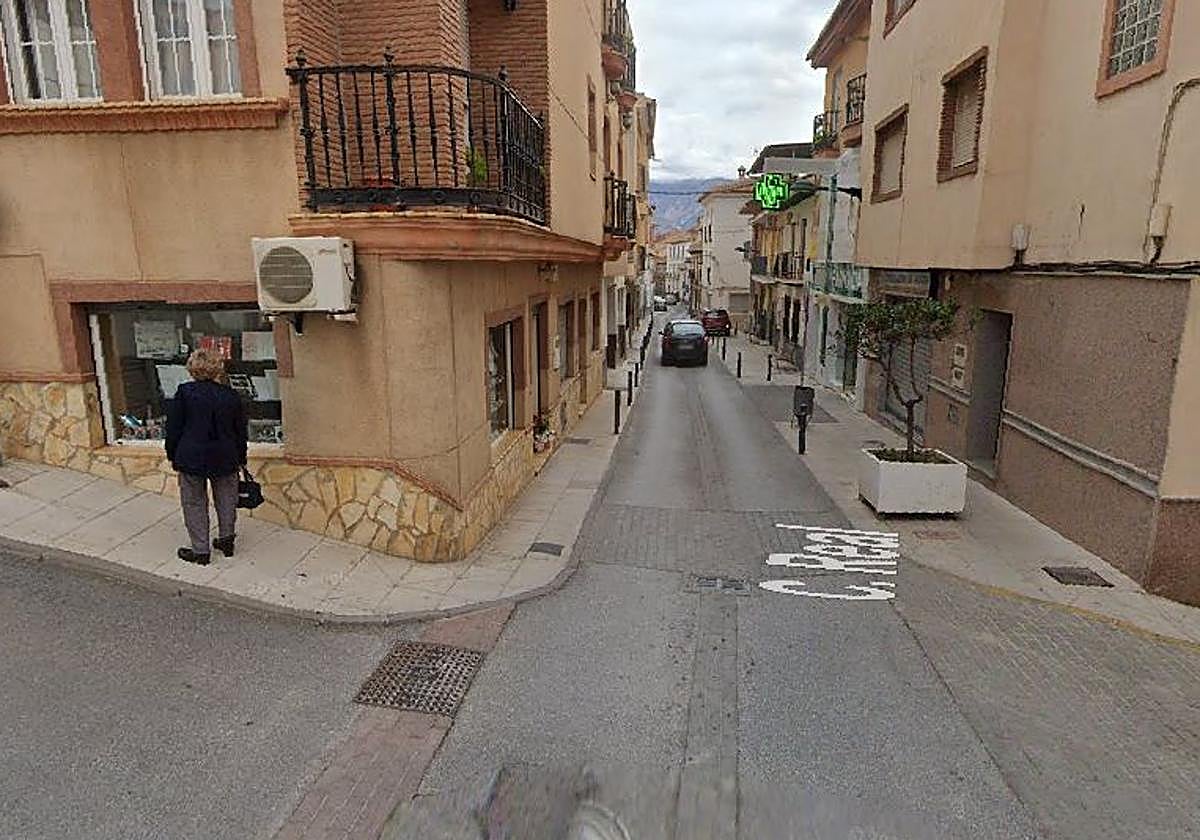 Calle de Padul donde tuvieron lugar los hechos.