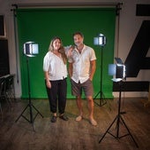 María Martín y Cecilio Puertas en La Ampliadora, donde ha germinado nuevamente el festival Patata.
