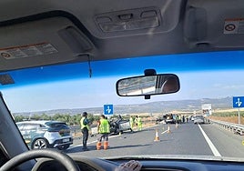 El lugar de los hechos, tras los accidentes.