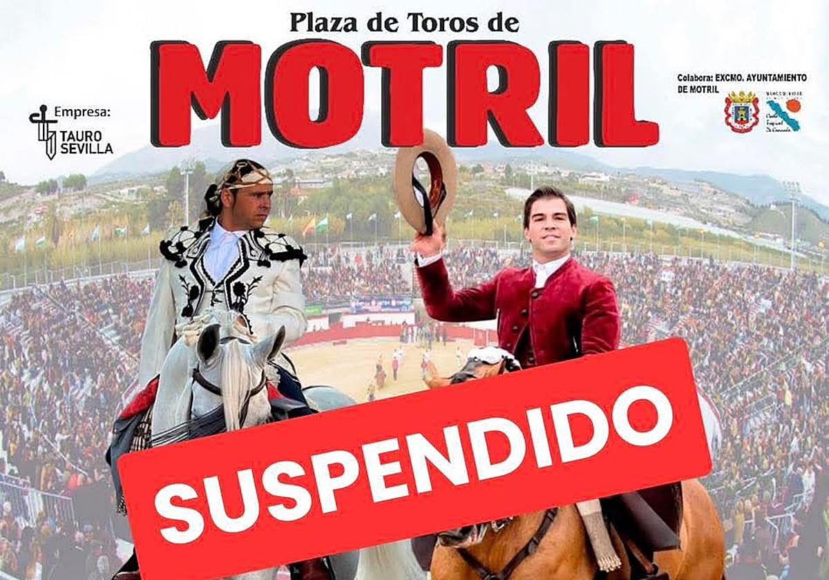 Suspendida la corrida de rejones de esta tarde en Motril