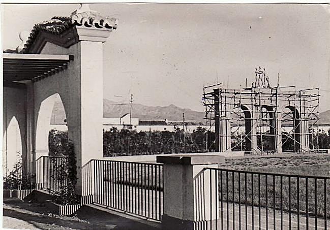 El estadio de la Juventud en obras antes de su inauguración allá por la década de los años cuarenta