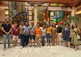 Poetas y fotógrafos que participaron en la muestra.