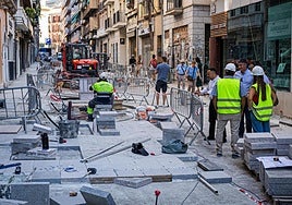 Visita del Ayuntamiento a las obras de San Antón este viernes.