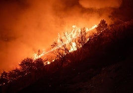 Lenguas de fuego rodearon el restaurante Balcón del Genil.