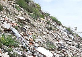 Vertedero de Líjar antes de comenzar la actuación.