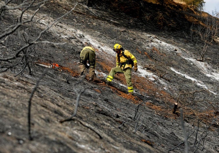 Otra noche de guardia por el incendio de Fuente de la Bicha