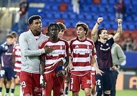 Los futbolistas del Granada salen derrotados de Ipurua.